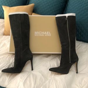Brand new Michael Kor's gray suede boots